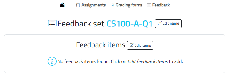 New feedback set