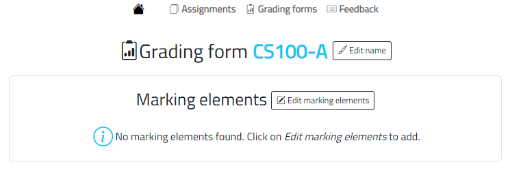 New grading form